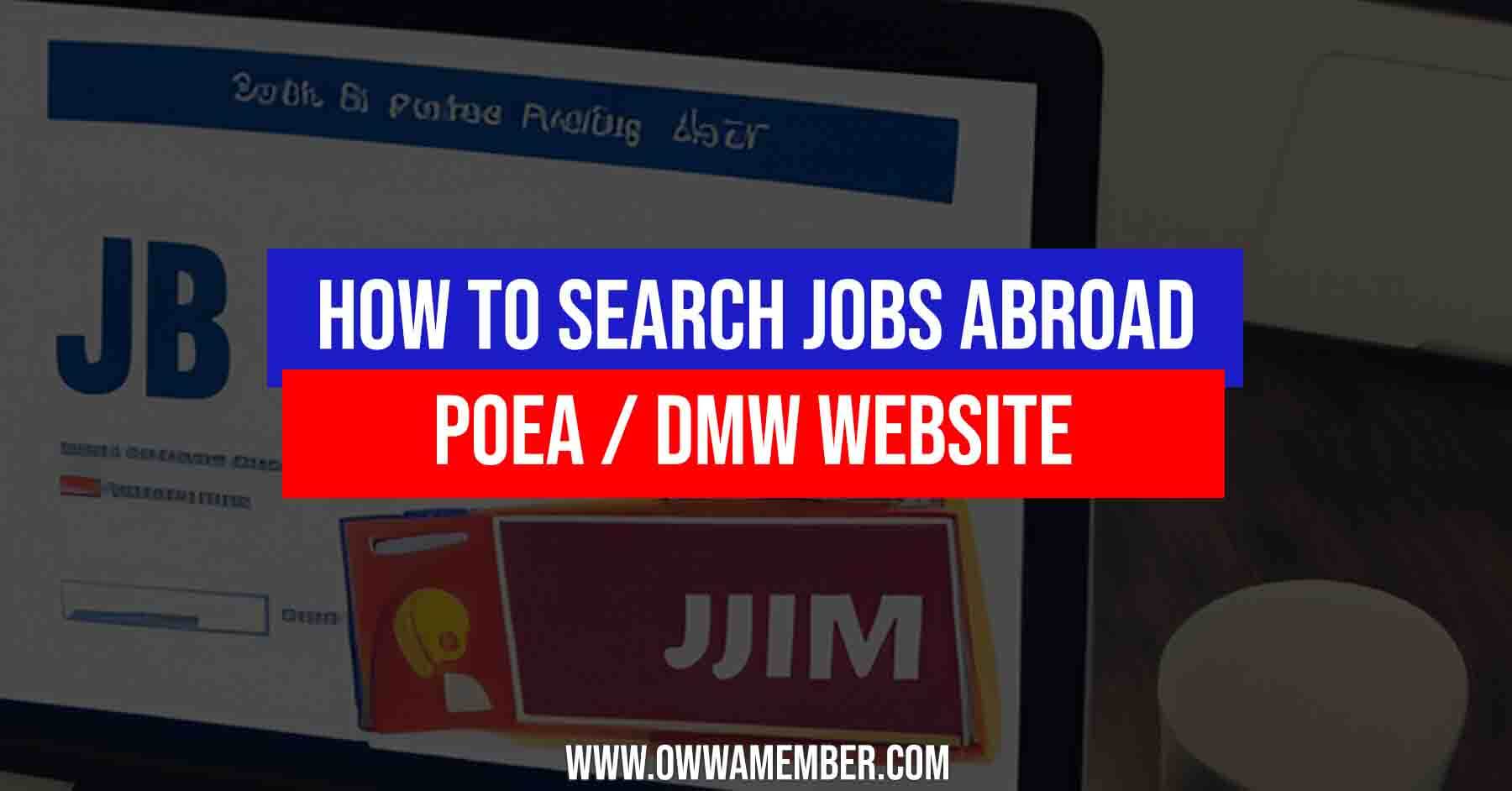 apply poea hiring jobs abroad poea dmw website