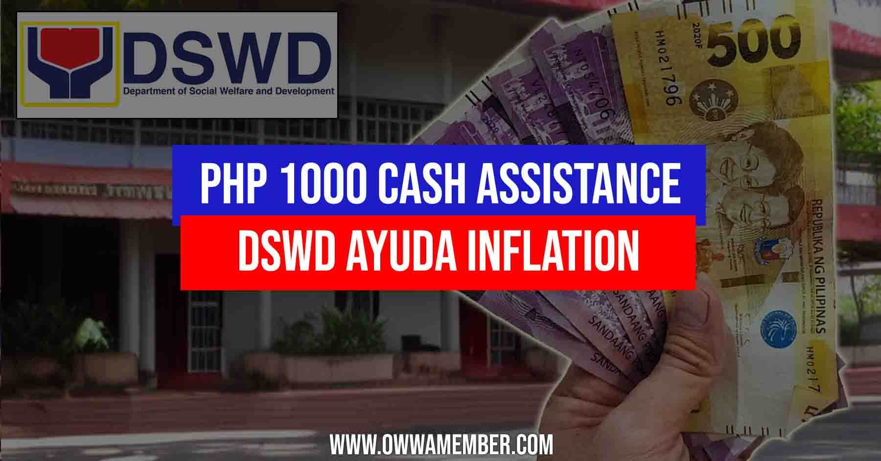 how to get dswd ayuda inflation cash assistance 1K php