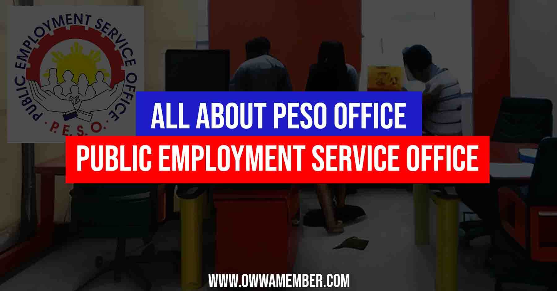 what is peso office public employment service office phlippines