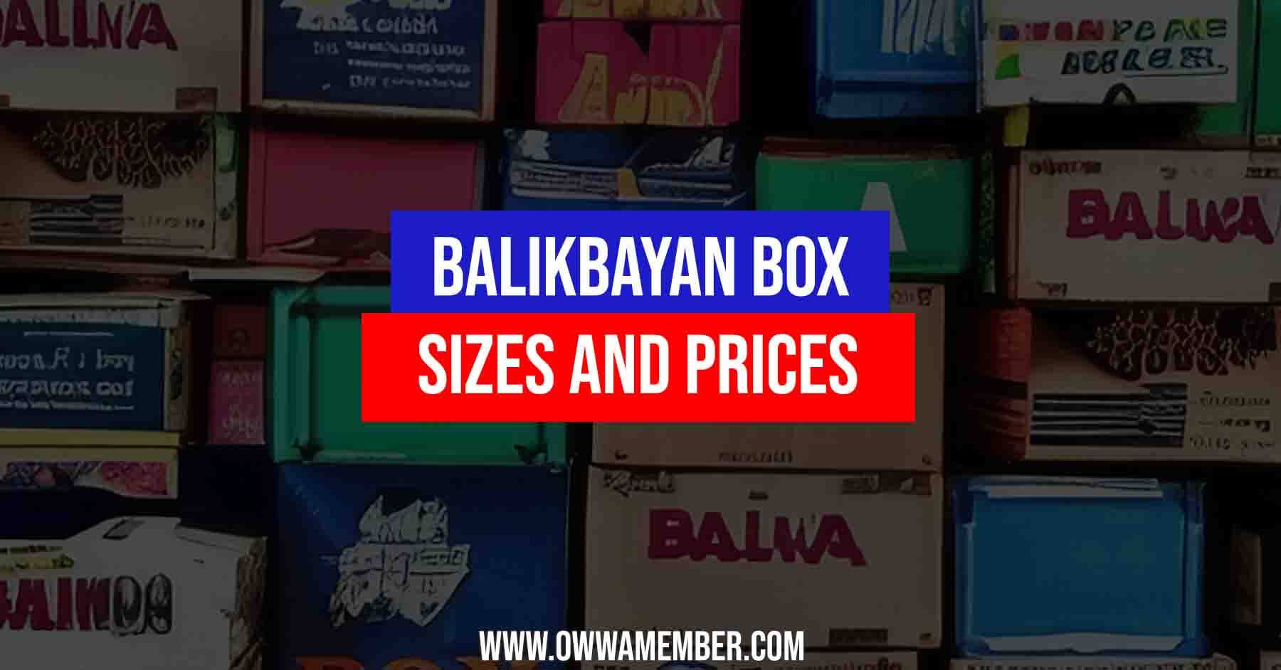 balikbayan box size dimensions and prices