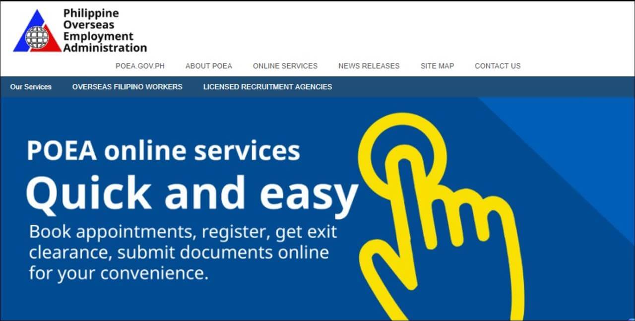 poea online services guide for filipinos
