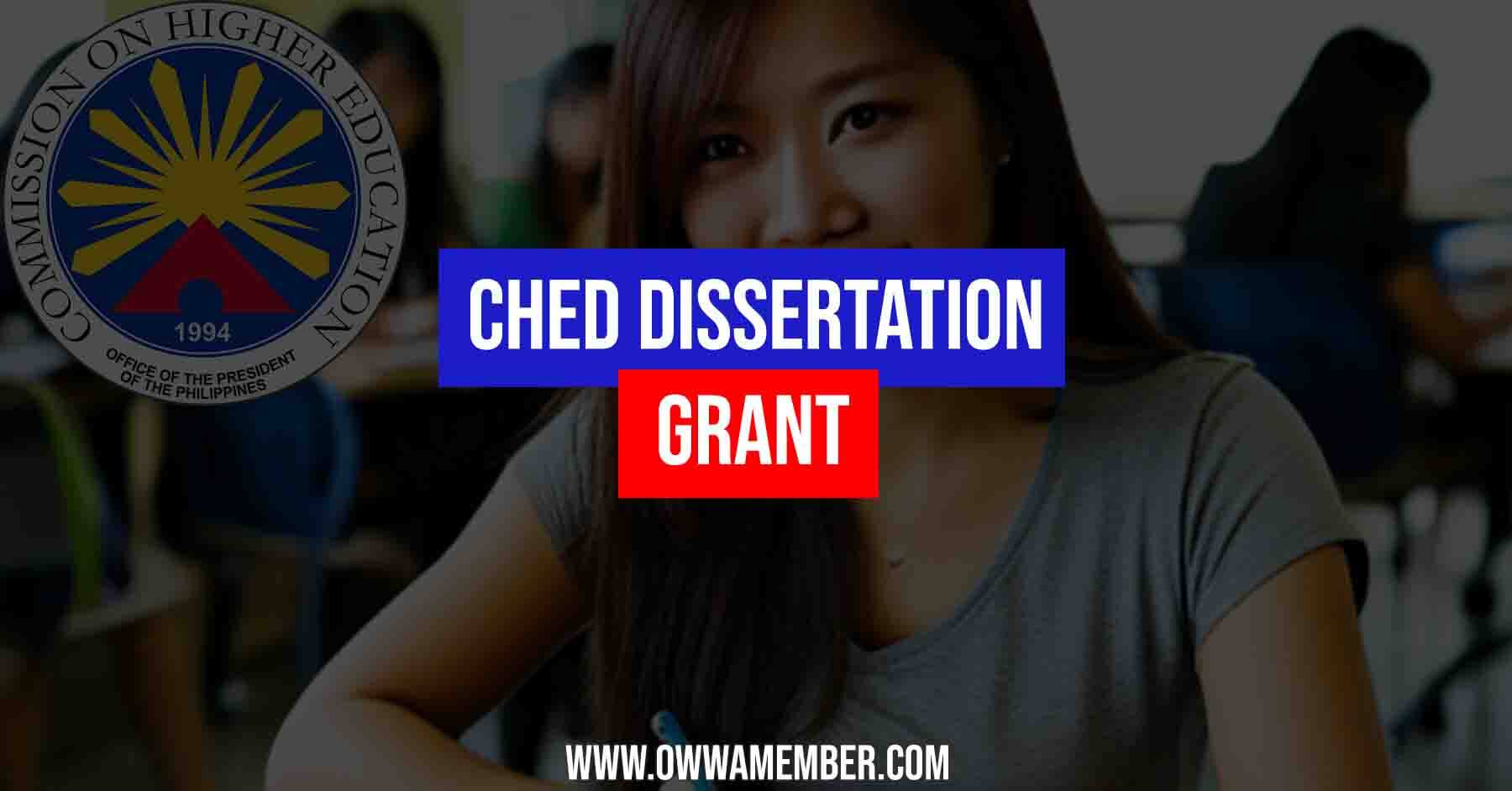 how to apply ched dissertation grant