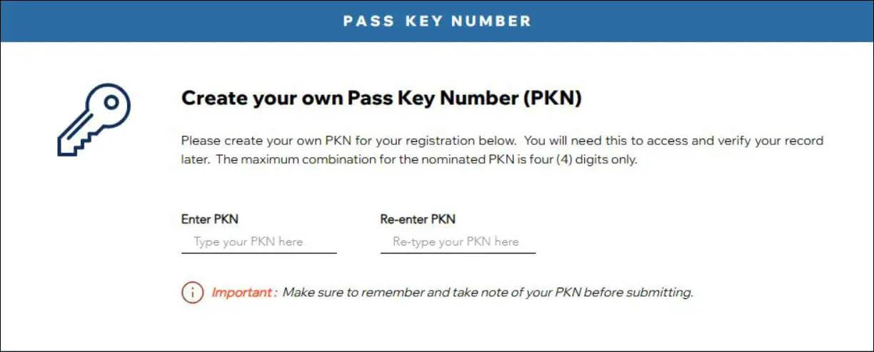 nscs senior citizen pass key number pkn