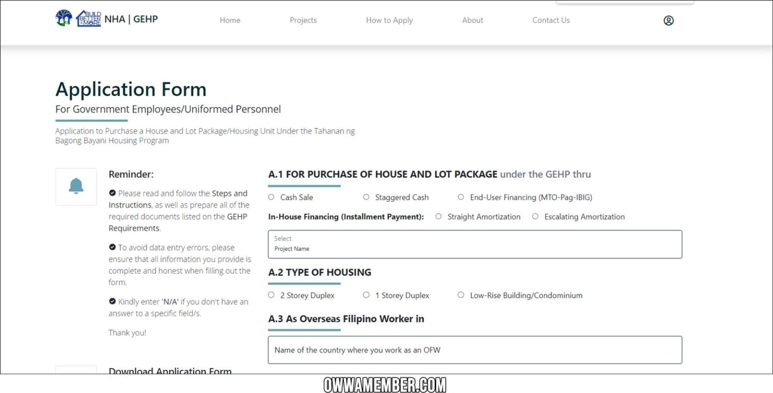 How to Apply NHA Housing Program for OFWs OWWA Member