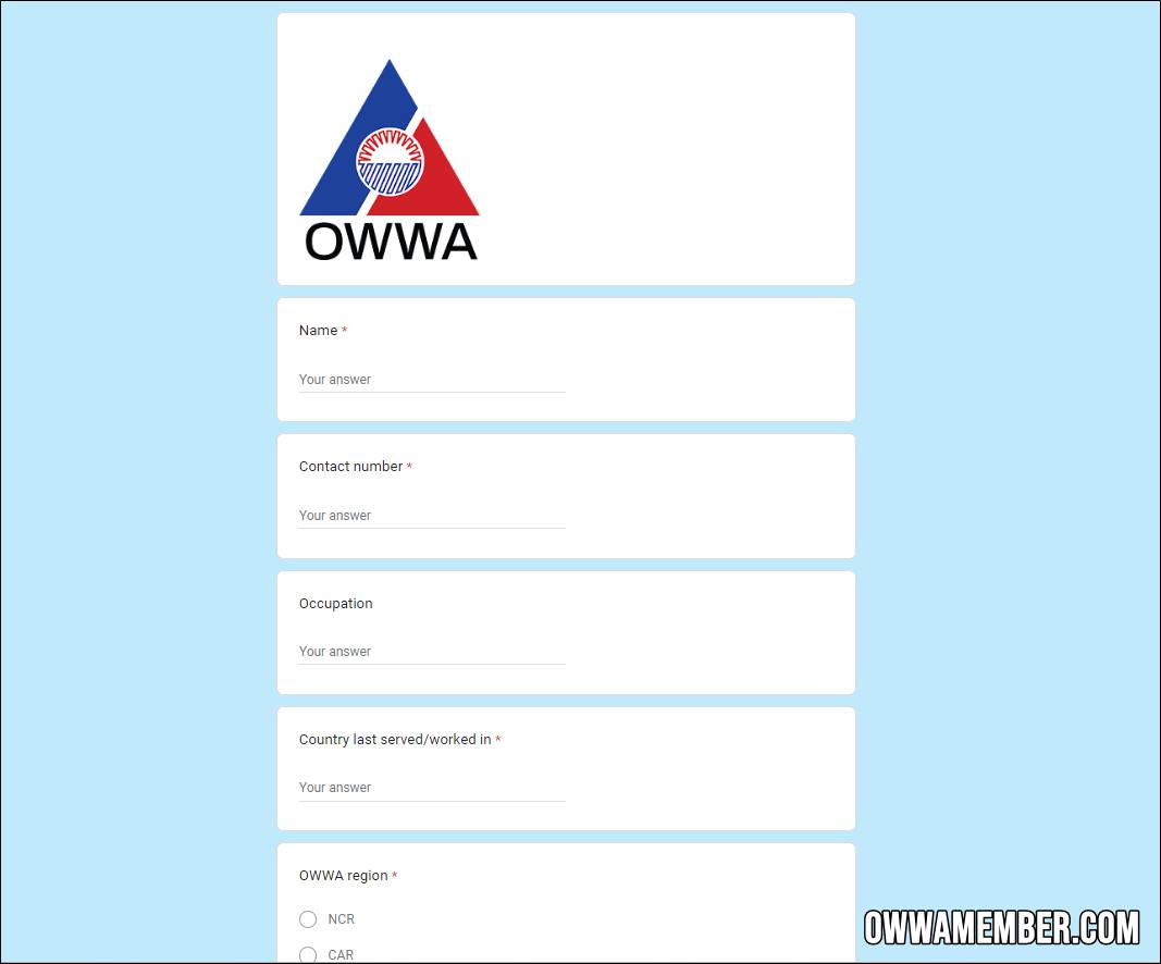 owwa laundry business application form
