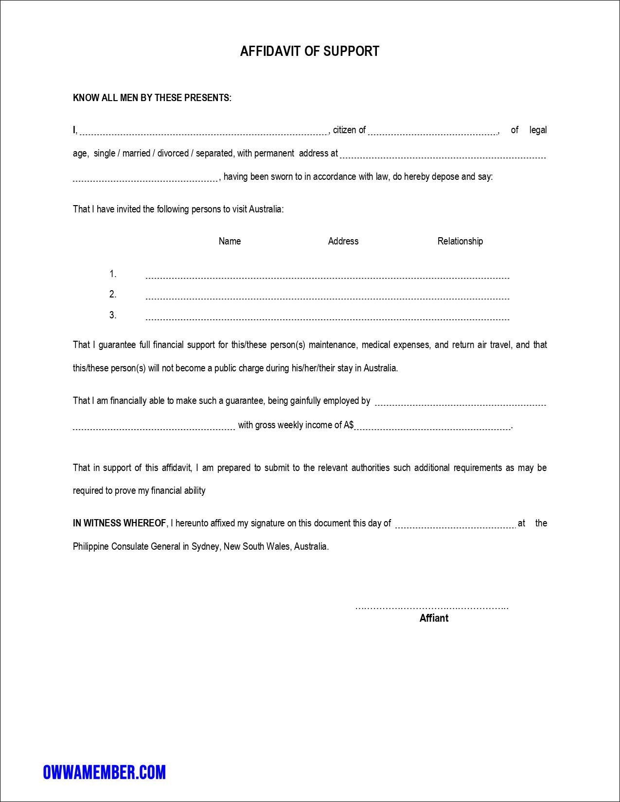 affidavit of support guarantee sydney australia template download_pages-to-jpg-0001