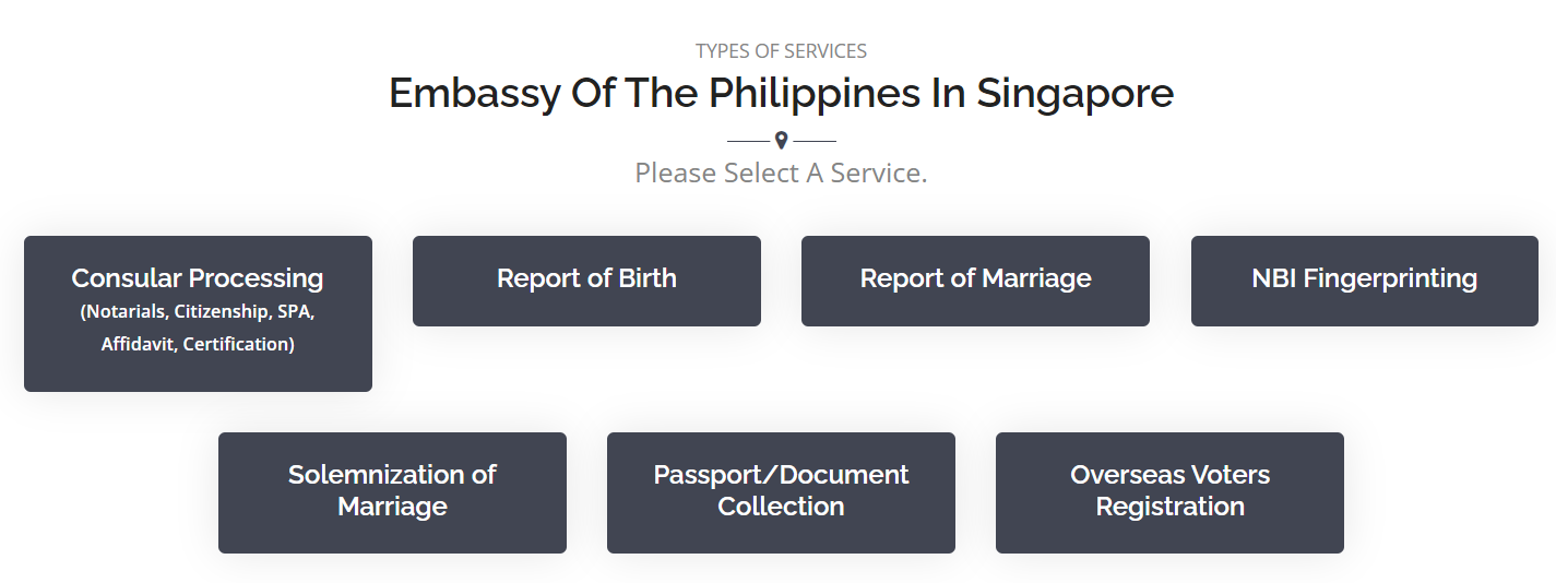 how to set appointment for ph embassy singaproe