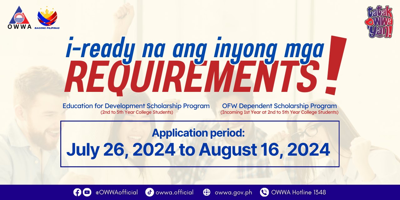 owwa edsp and odsp scholarship requirements