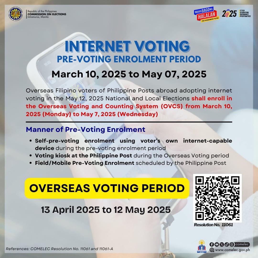 comelec internet voting period for ofws