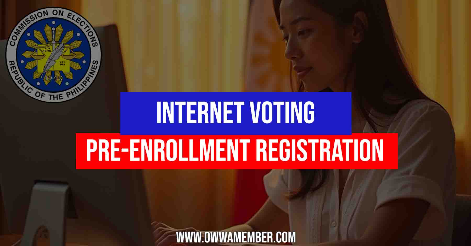 internet voting pre-enrollment procedure for filipinos overseas for elections